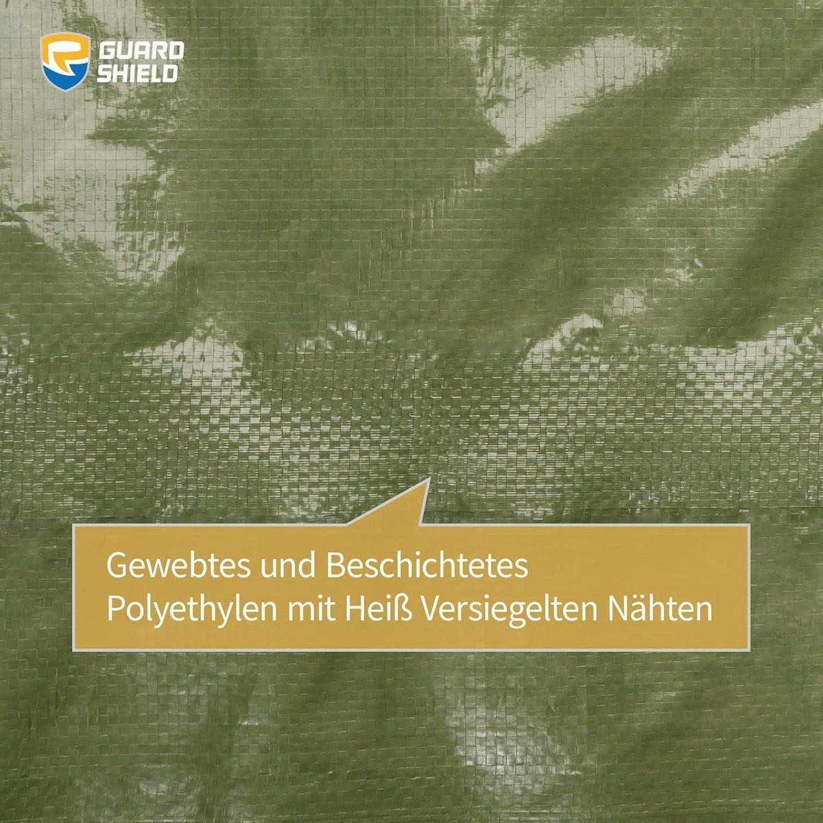 GEWEBEPLANE 2 x 2 m grün, wasserdicht und UV-stabilisiert - Grün, Kunststoff (30/1.7/40cm)