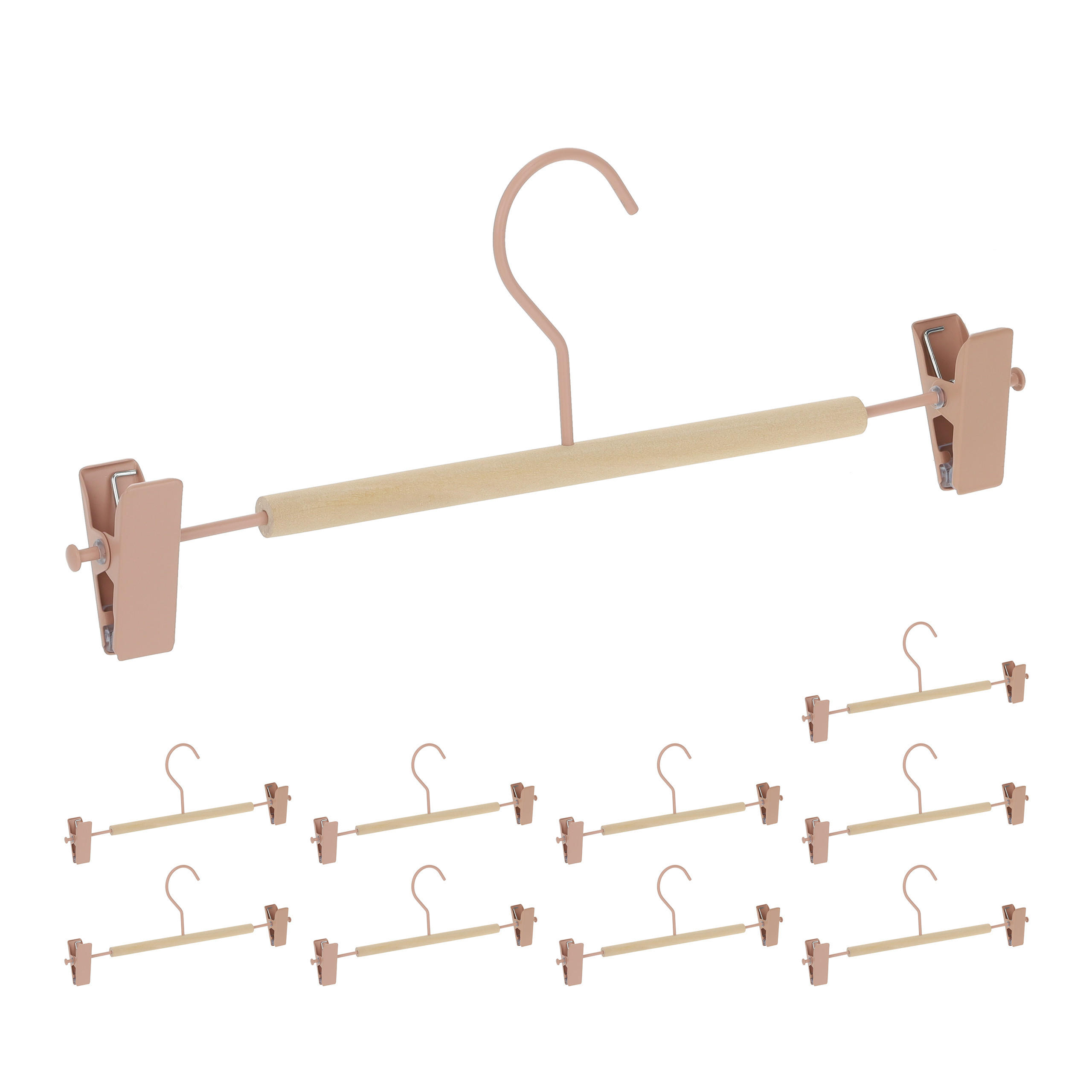 10XVEŠIAKY na nohavice - viacfarebná, kov/drevo (30.5/11.5/3cm) - Relaxdays