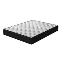 TASCHENFEDERKERNMATRATZE komfortabel, 140/200 cm, Höhe ca.: 25 cm, viskoelastische Schaumschicht - Schwarz, Textil (140/200cm) - DEWINNER