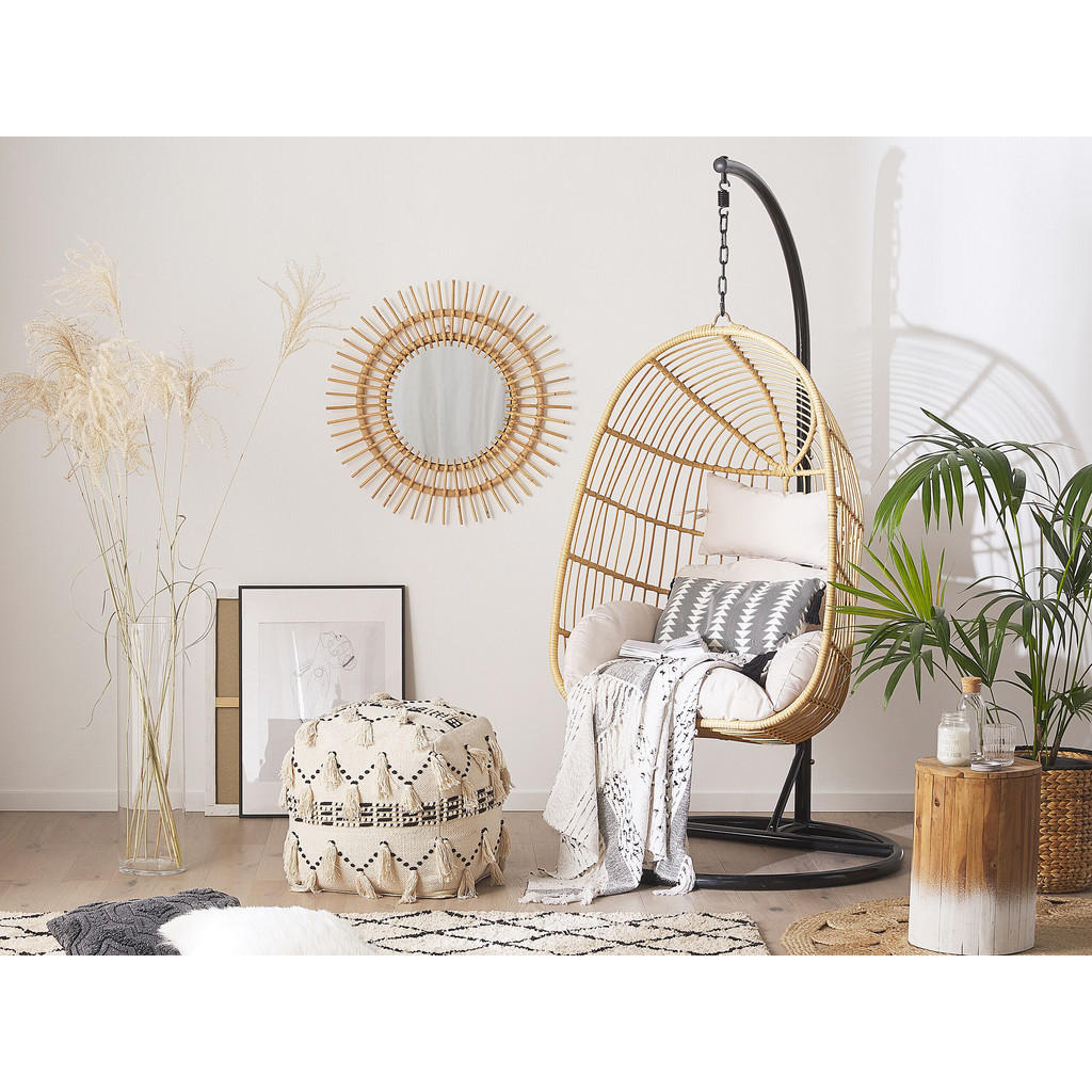 Thumbnail - Beliani Hängesessel, Natur, Kunststoff, 97x199x97 cm, Gartenmöbel, Hängesessel