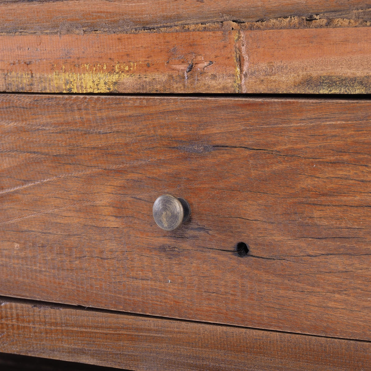 BARSCHRANK PUREWOOD Recyclingholz massiv, Vintage-Look 01 natur-vintage - Naturfarben, Holz (150/110/55cm) - DESIGN DELIGHTS