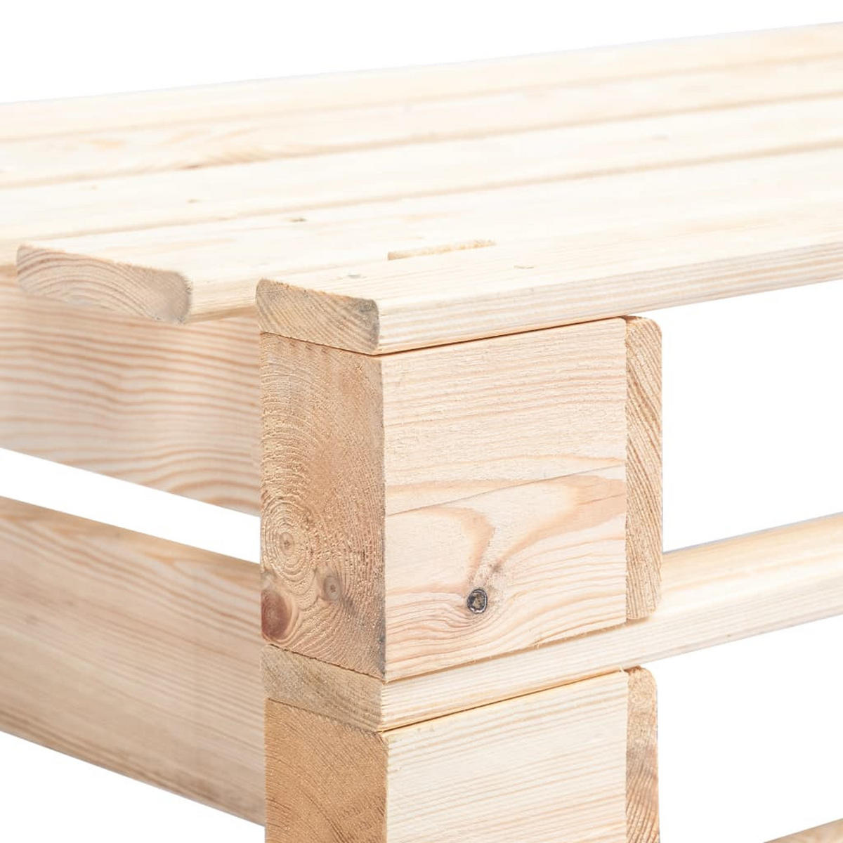 OUTDOOR-ECKBANK Paletten Holz - Braun, Holz (110/55/65cm) - furnicato
