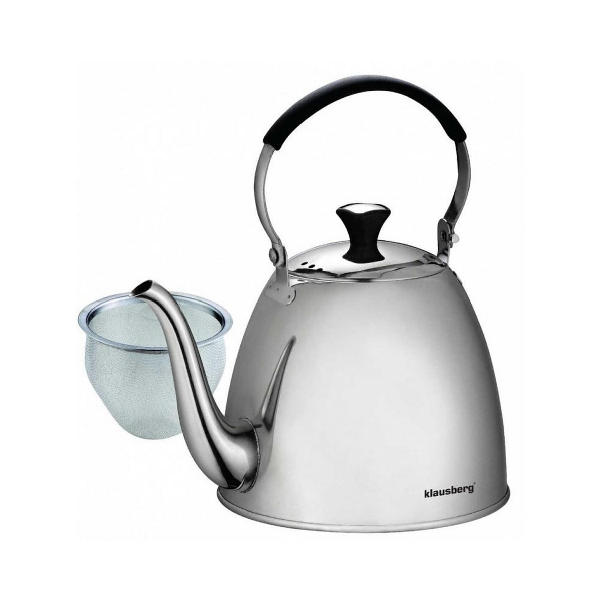 WASSERKESSEL Silber 20/14.5/13 cm KB7456 - Silberfarben, Metall (20cm) - Klausberg 
