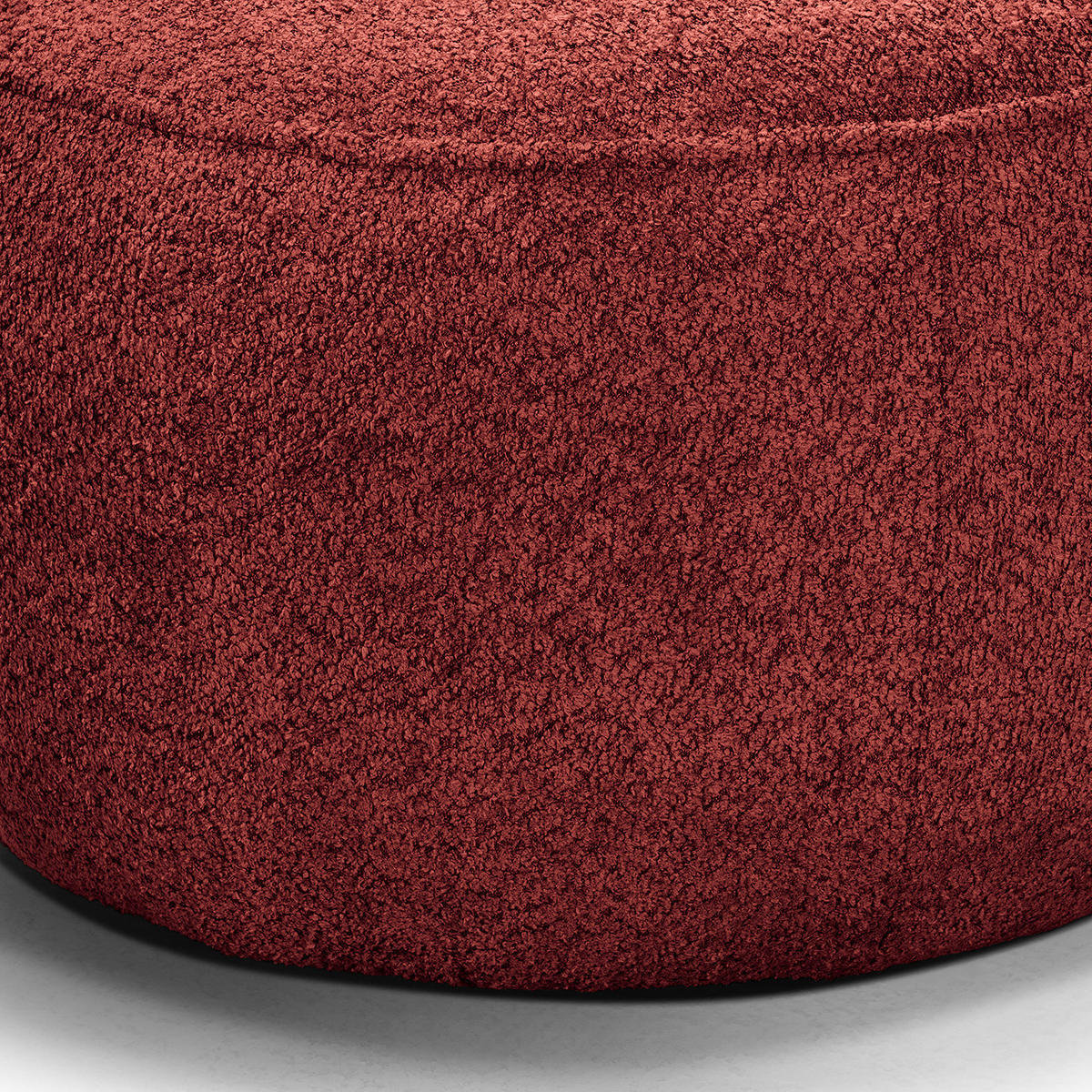 POLSTERHOCKER - Weinrot/Schwarz, Kunststoff/Textil (59/45/59cm) - home24