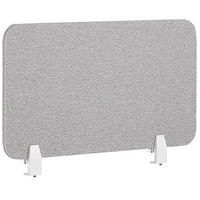 SCHREIBTISCHTRENNWAND 80 x 40 cm Hellgrau Wally - Hellgrau, Textil (80/40/2cm) - Beliani