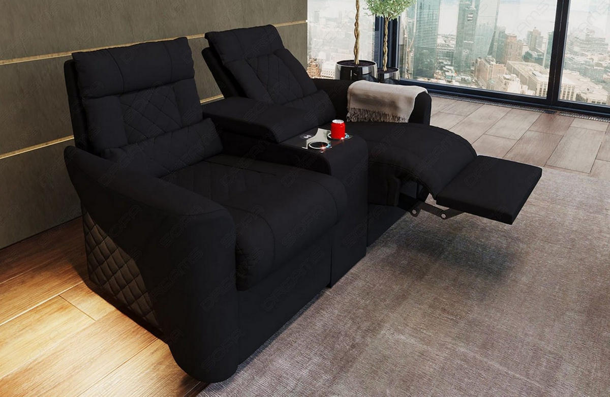 KINOSESSEL Kinosessel Relax Schwarz - Schwarz, Kunststoff (190/94/92cm)