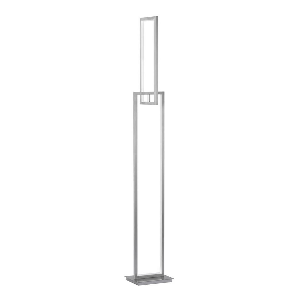 LED STEHLEUCHTE Metall Silber Matt - Silberfarben, Metall (22/18/146cm) - Wofi