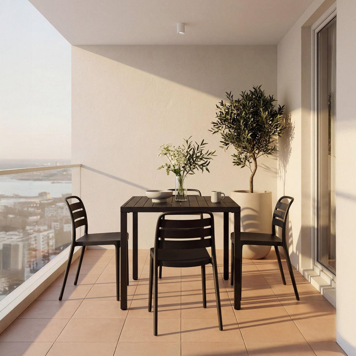 ESSTISCH Jastorf Grau 84 cm x 76 cm - Grau, Kunststoff (84/84/76cm) - Klast Home