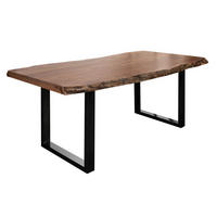 BAUMTISCH Akazie 220x100x77 natur lackiert / U-Beine anthrazit glänzend FREEFORM 5 - Naturfarben, Holz (220/100/77cm) - Massivmoebel24