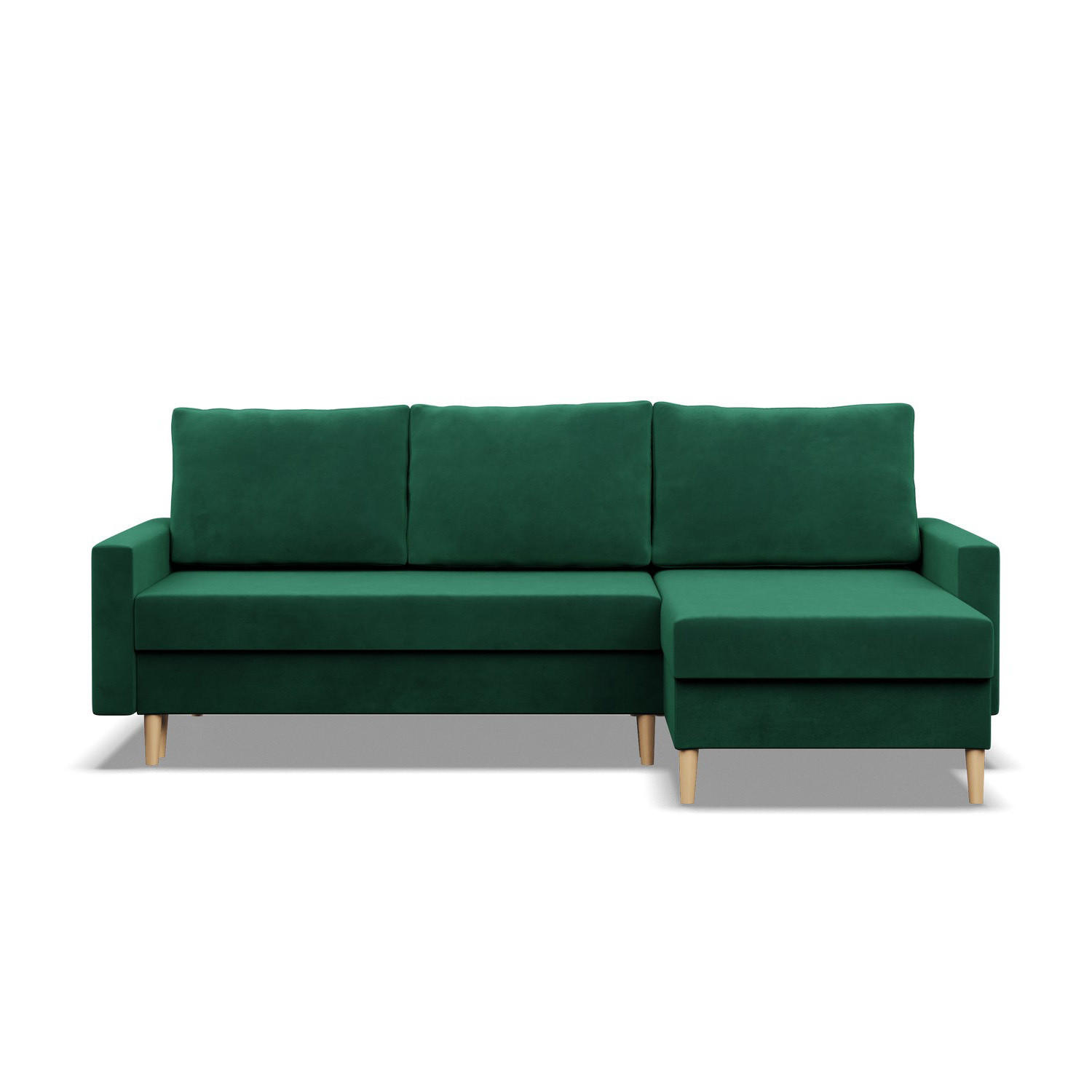 ECKSOFA Blank flaschengrün - Grün, Textil (223/140cm) - SIMKAM Furniture