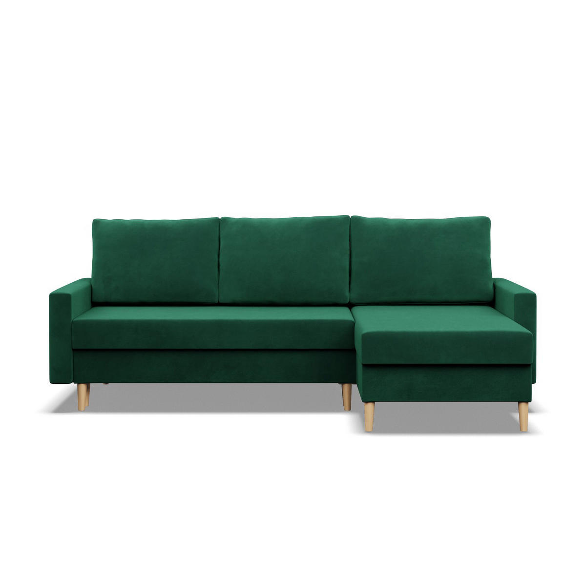 ECKSOFA Blank flaschengrün - Grün, Textil (223/140cm) - SIMKAM Furniture