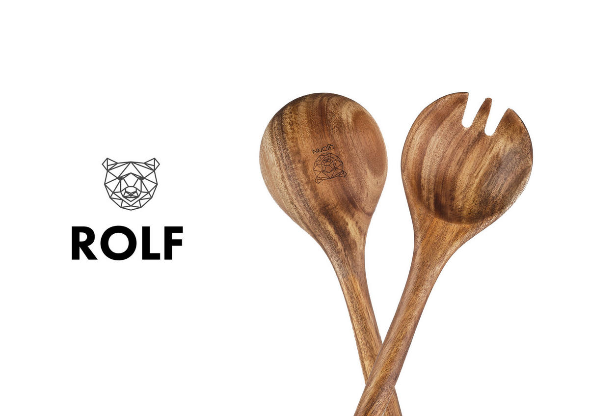 SALATBESTECK aus Akazienholz ROLF - Braun, Holz (32cm) - Björn