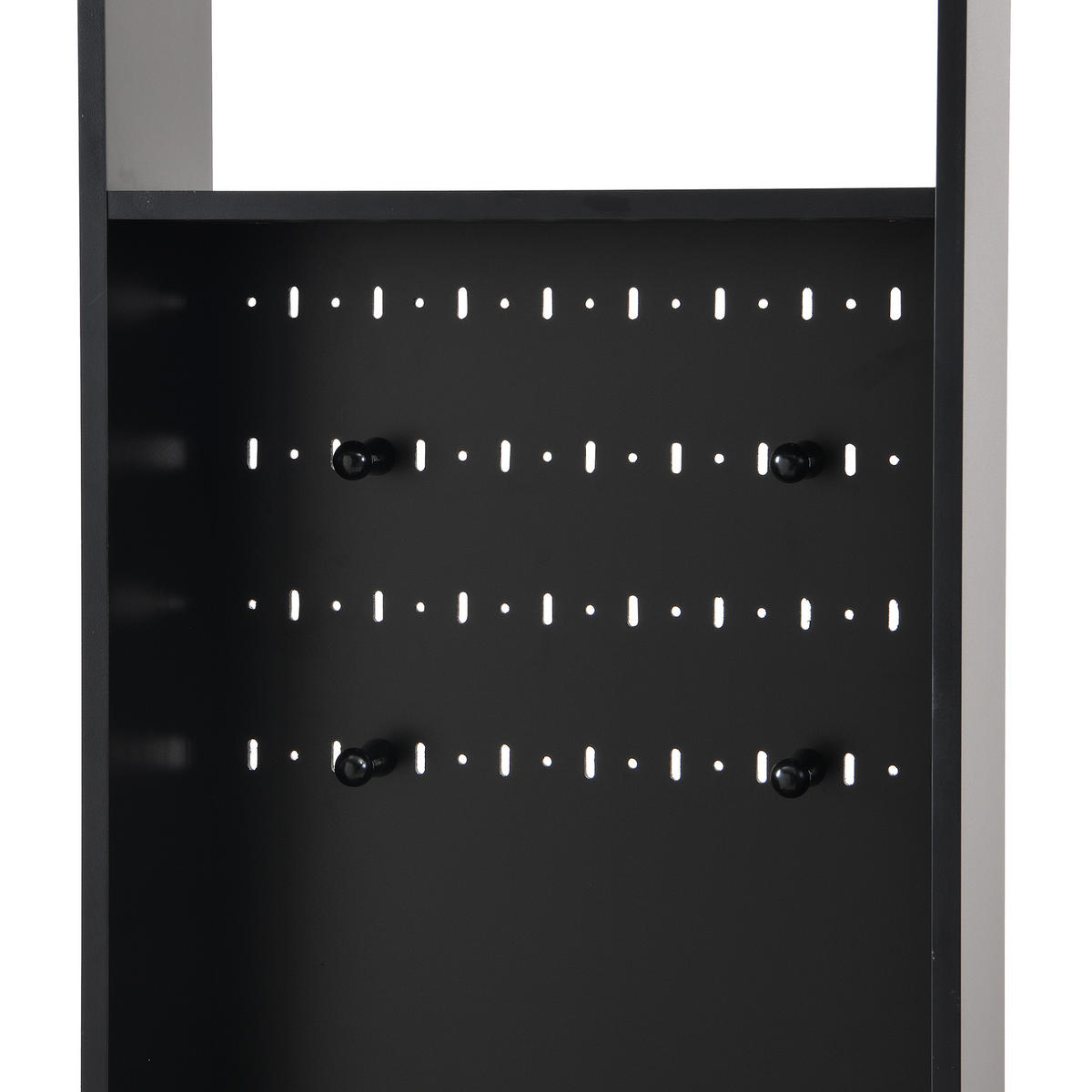 GARDEROBE Schwarz Bank 4 Haken Schuhschrank 100x35x180cm - Schwarz, Holzwerkstoff (35/180/100cm) - FLIEKS