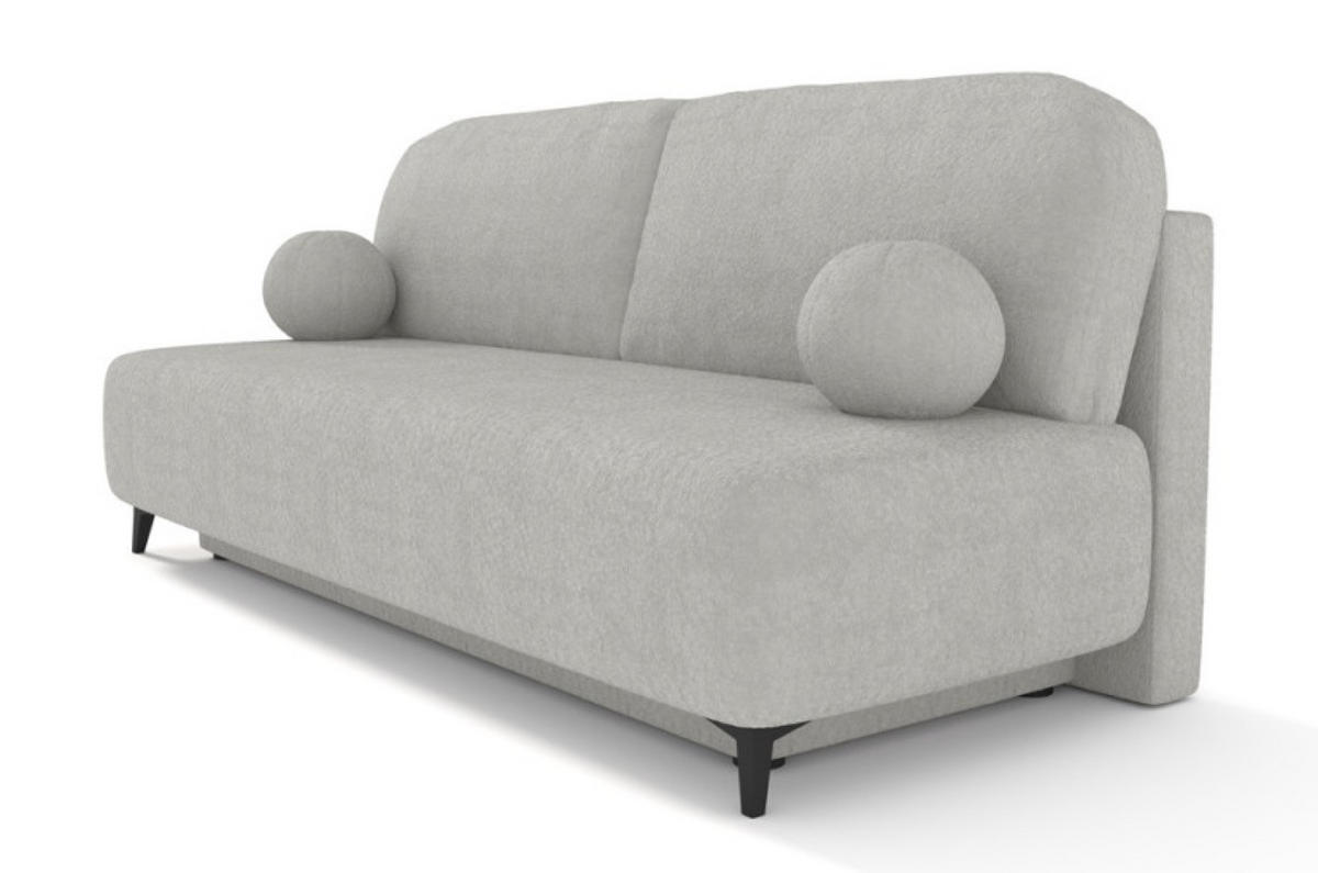 SITZSOFA Grau MIO Mit Schlaffunktion Boucle - Grau, Textil (198/90/86cm) - Sepro Meble