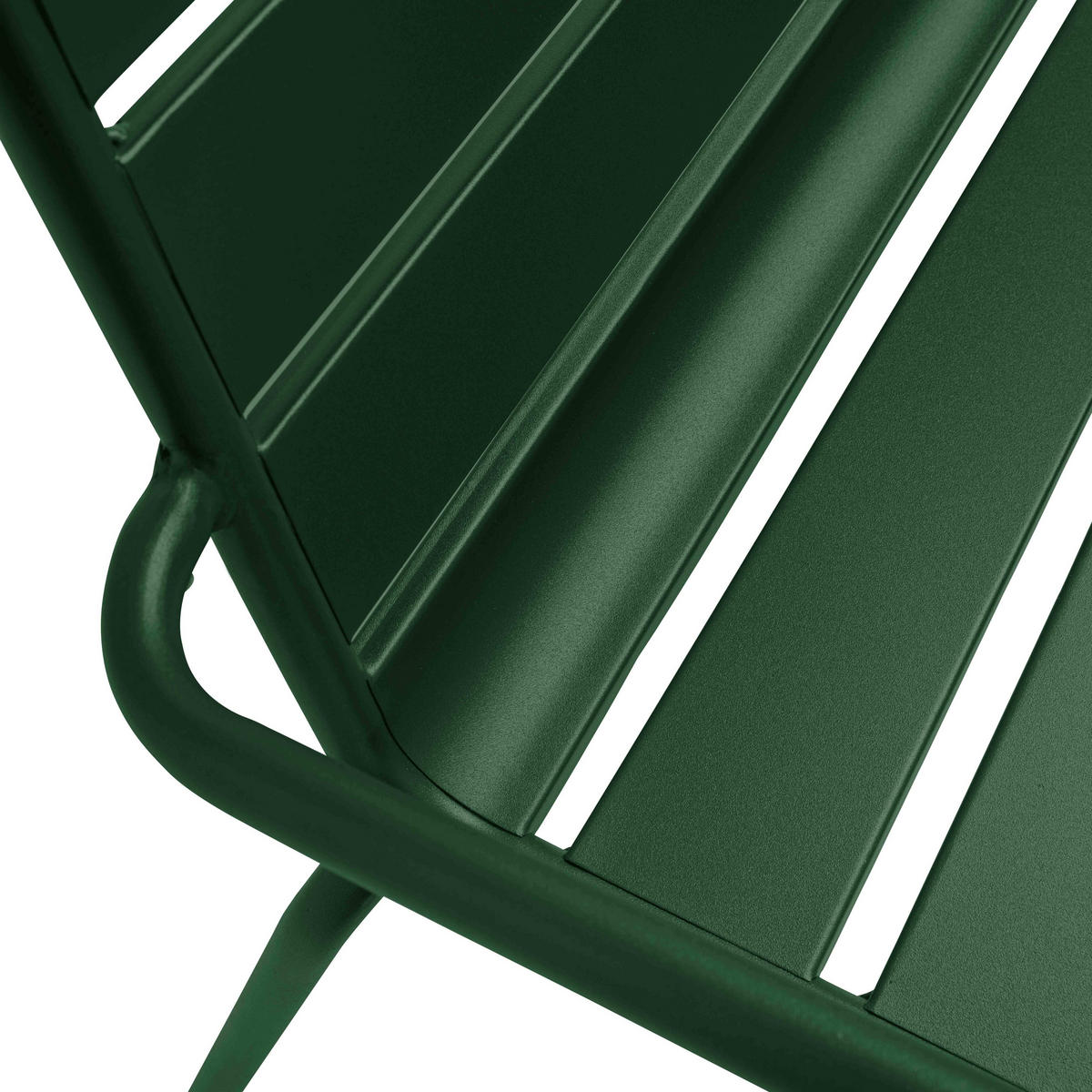 GARTENBANK, Waldgrün - Grün, Metall (55/85/126cm) - Oviala