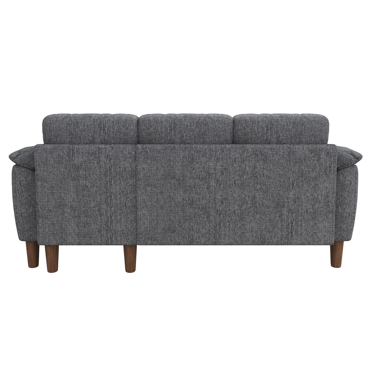 ECKSOFA mit Chenille Bezug, L Form, Stauraum, USB/Type-C, Taschenfederkern und Kissen - Hellgrau, Textil (181/125cm) - EVRYAE