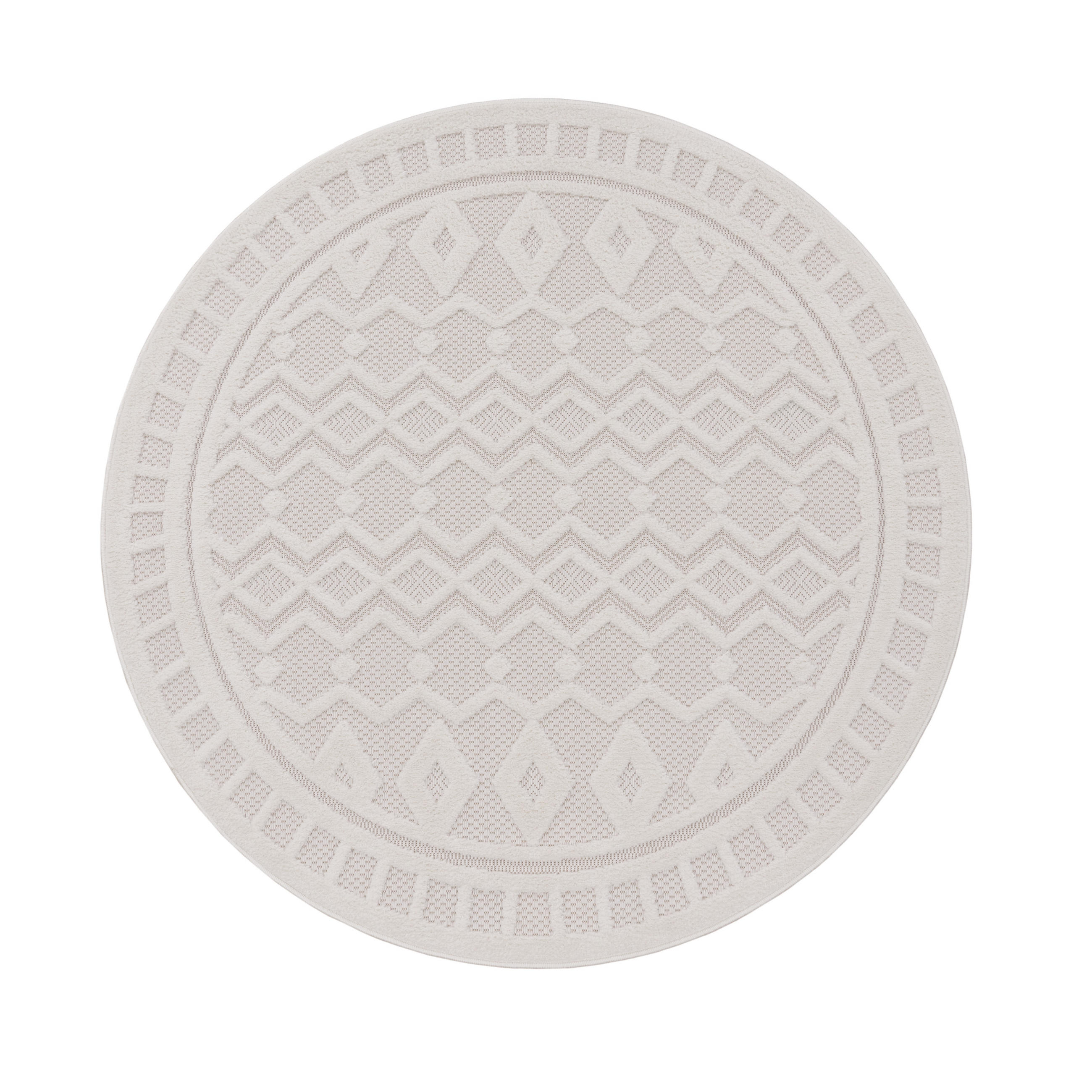 OUTDOORTEPPICH 160/160 cm Livorno 671 - Creme, Textil (160/160cm) - Paco Home