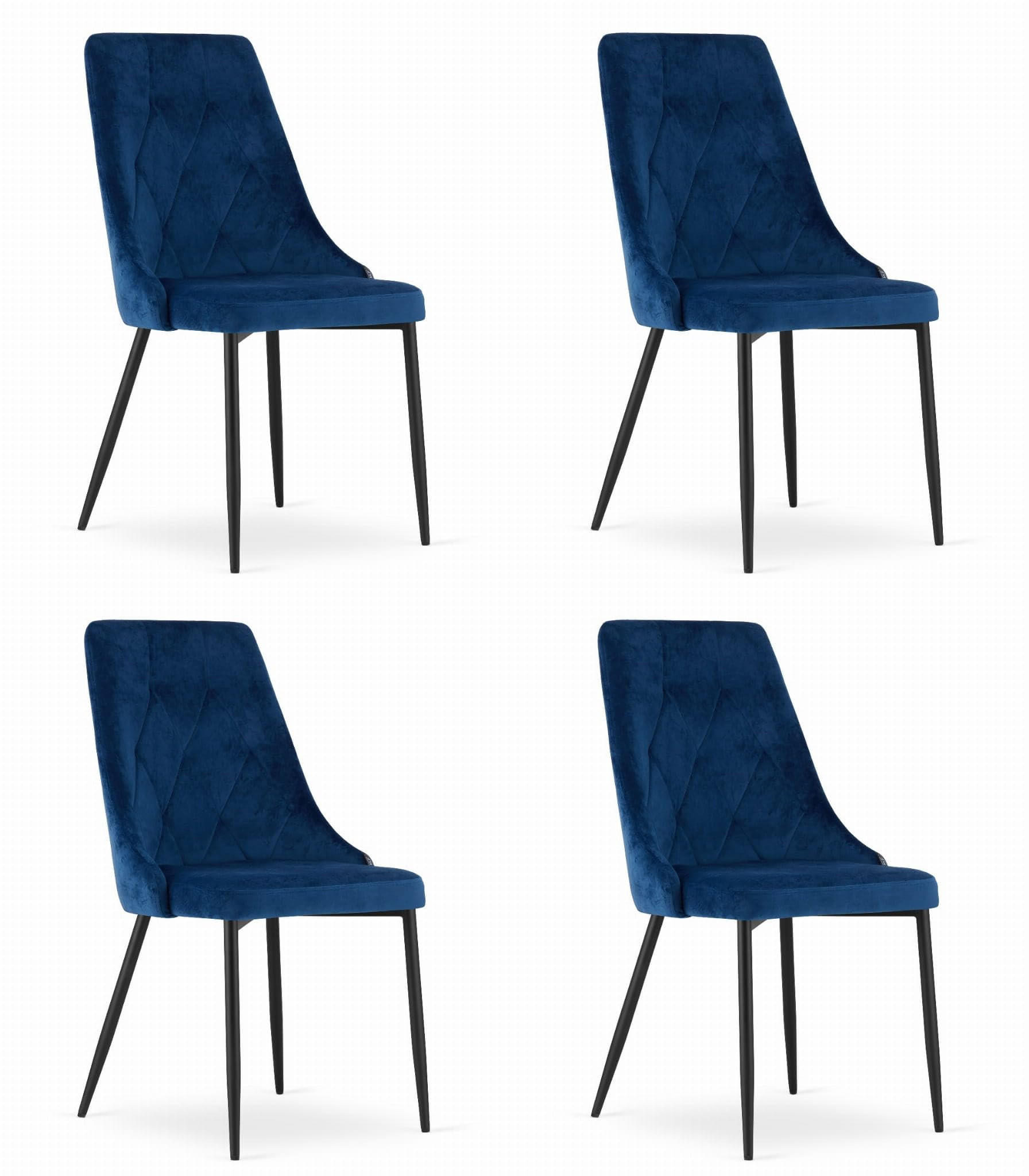 Best For Home Esszimmerstuhl Blau 51x94x64 cm