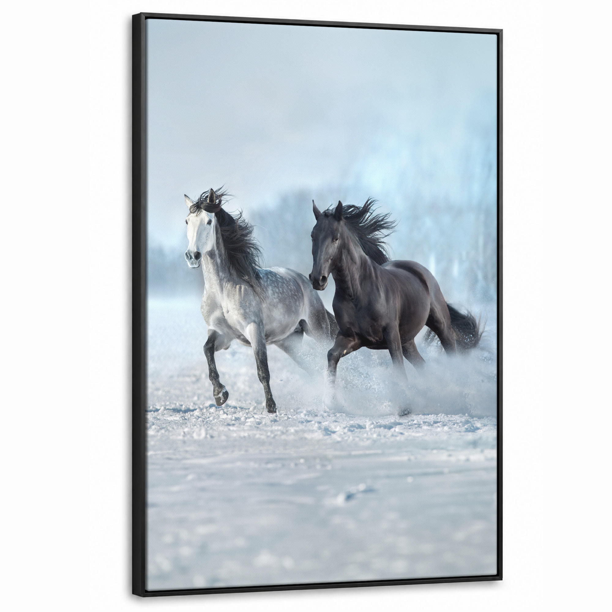 MuchoWow Leinwand Anthrazit 90x140 cm