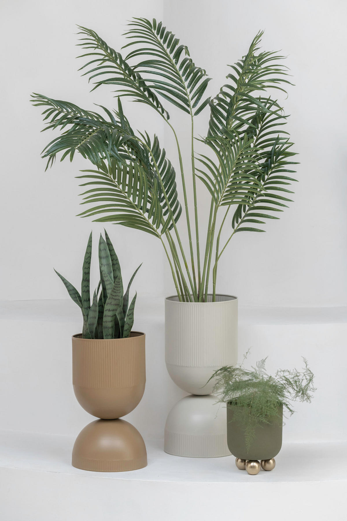 BLUMENTOPF Tonar Braun 25.5/25.5/45 cm - Braun, Metall (45cm) - Present Time