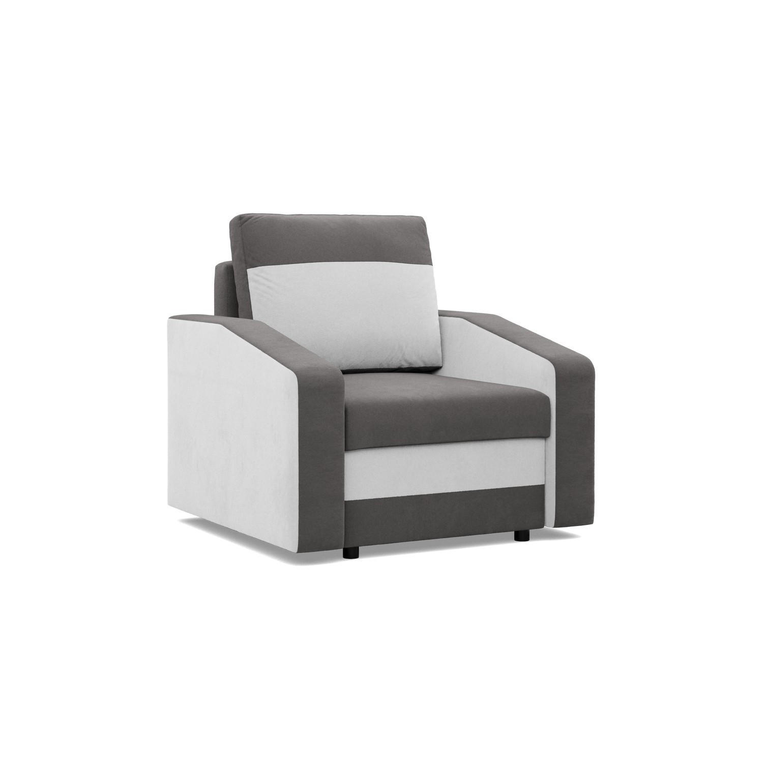 XXXLutz Loungesessel Grau, Weiß 83x92x92 cm