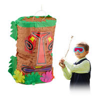PINATA Tiki - Multicolor, Papier (30/47/20cm) - Relaxdays