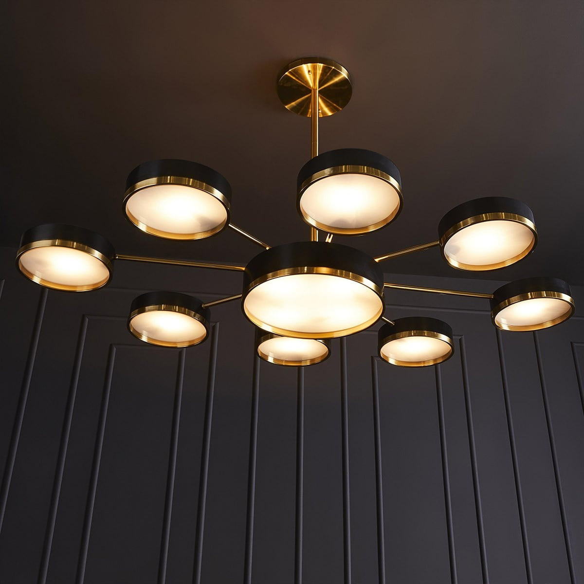 METALLISCHE schwarze Deckenleuchte Brooklyn - 140/95/159 cm - Schwarz, Metall (140/95/159cm) - Signature