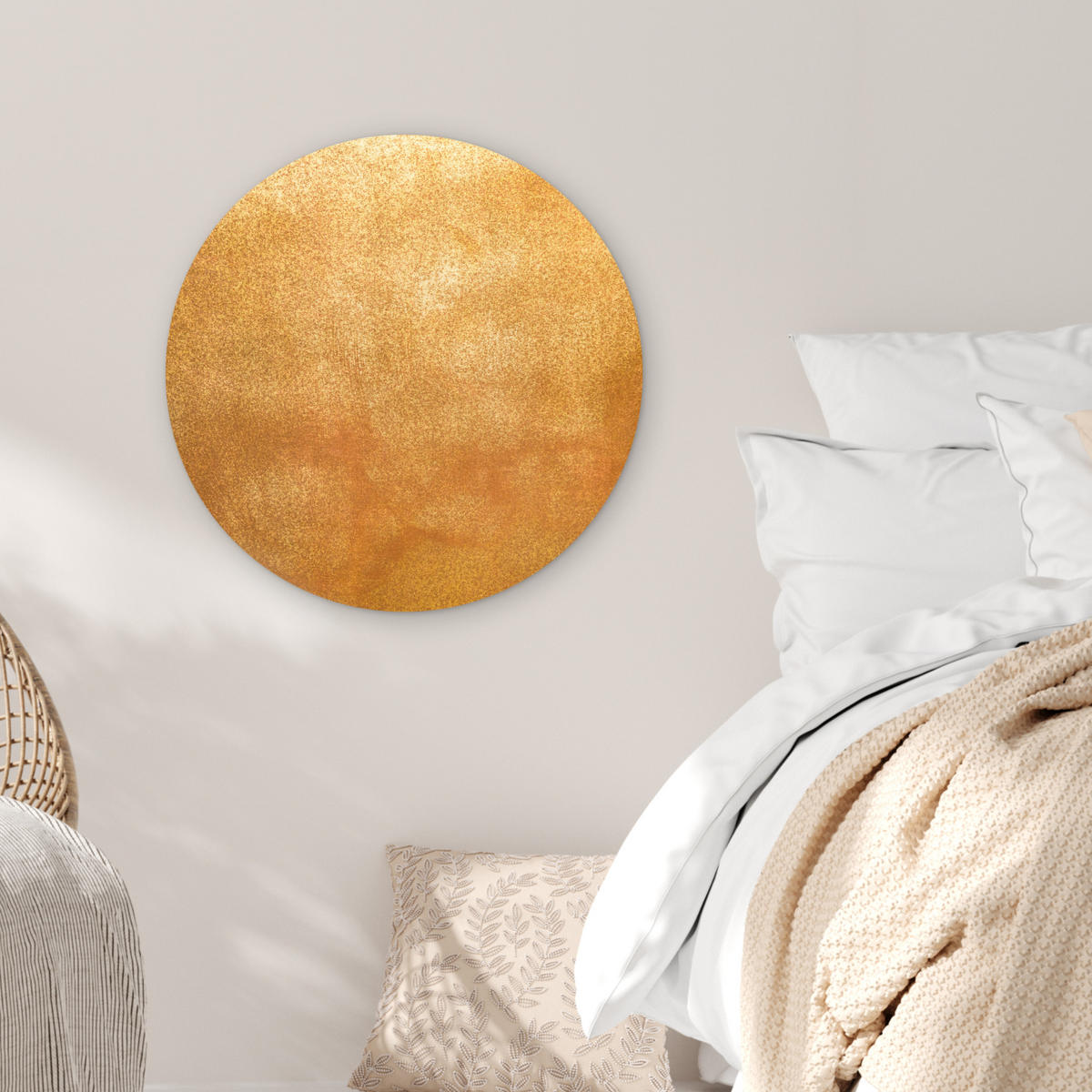 WANDBILD Eisen - Rost - Gold - Metall - Luxus 60x60 cm - Goldfarben, Kunststoff (60/60cm) - MuchoWow