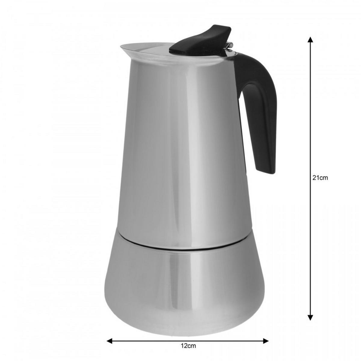 ESPRESSOKOCHER Silber 10/10/21 cm KH1046 - Silberfarben, Metall (10/21/10cm) - Kinghoff 