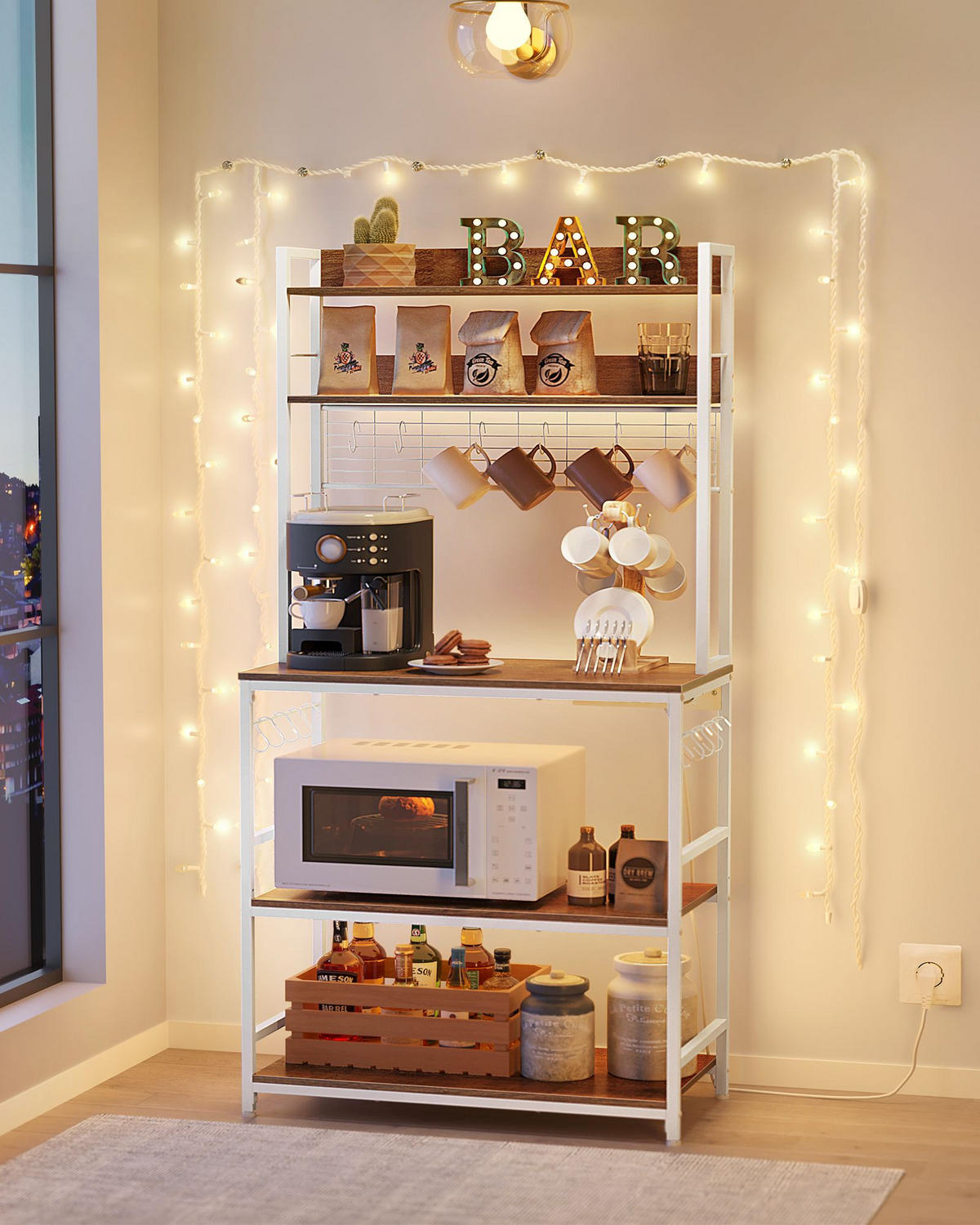 KÜCHENREGAL DUBLIN - Weiß, Holzwerkstoff (80/170/40cm) - Hansiro