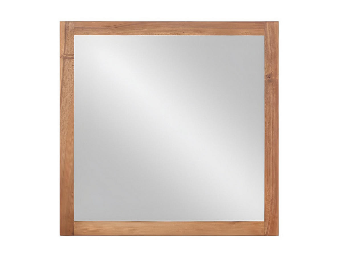 EINZELWASCHTISCH - 90 cm x 50 cm - Keramik, Holz, Platte - Naturfarben Dunkel - PENEBEL - Naturfarben, Keramik/Holz (90/40/50cm) - Vente-Unique