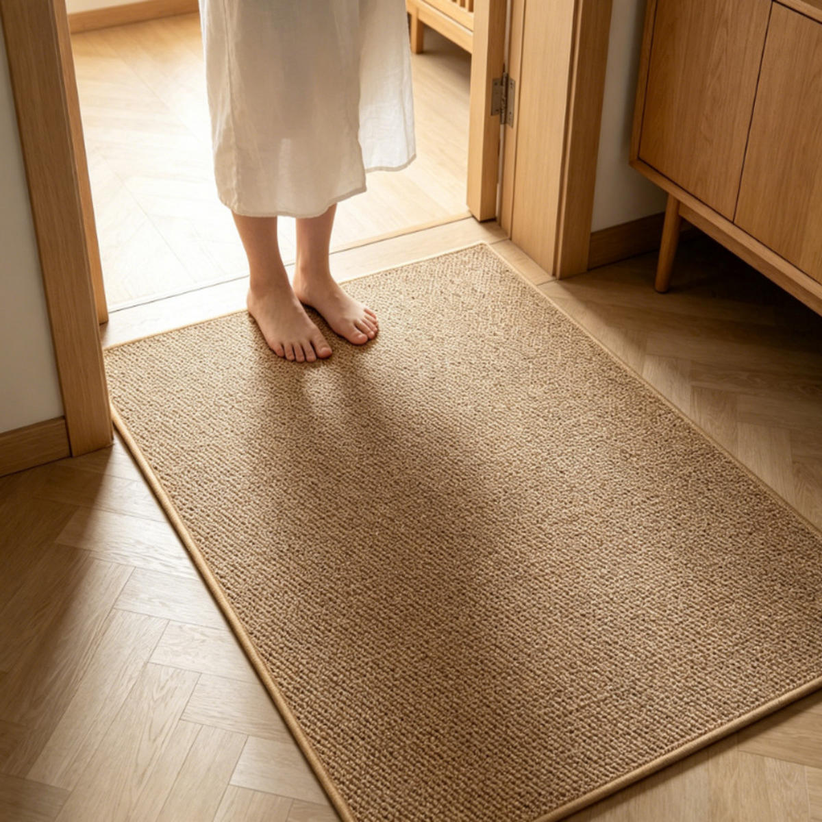 TEPPICH, Sisal-Optik, Kamelgelb, 200 × 140 cm - Gelb, Kunststoff/Textil (140/200cm) - Weltevree