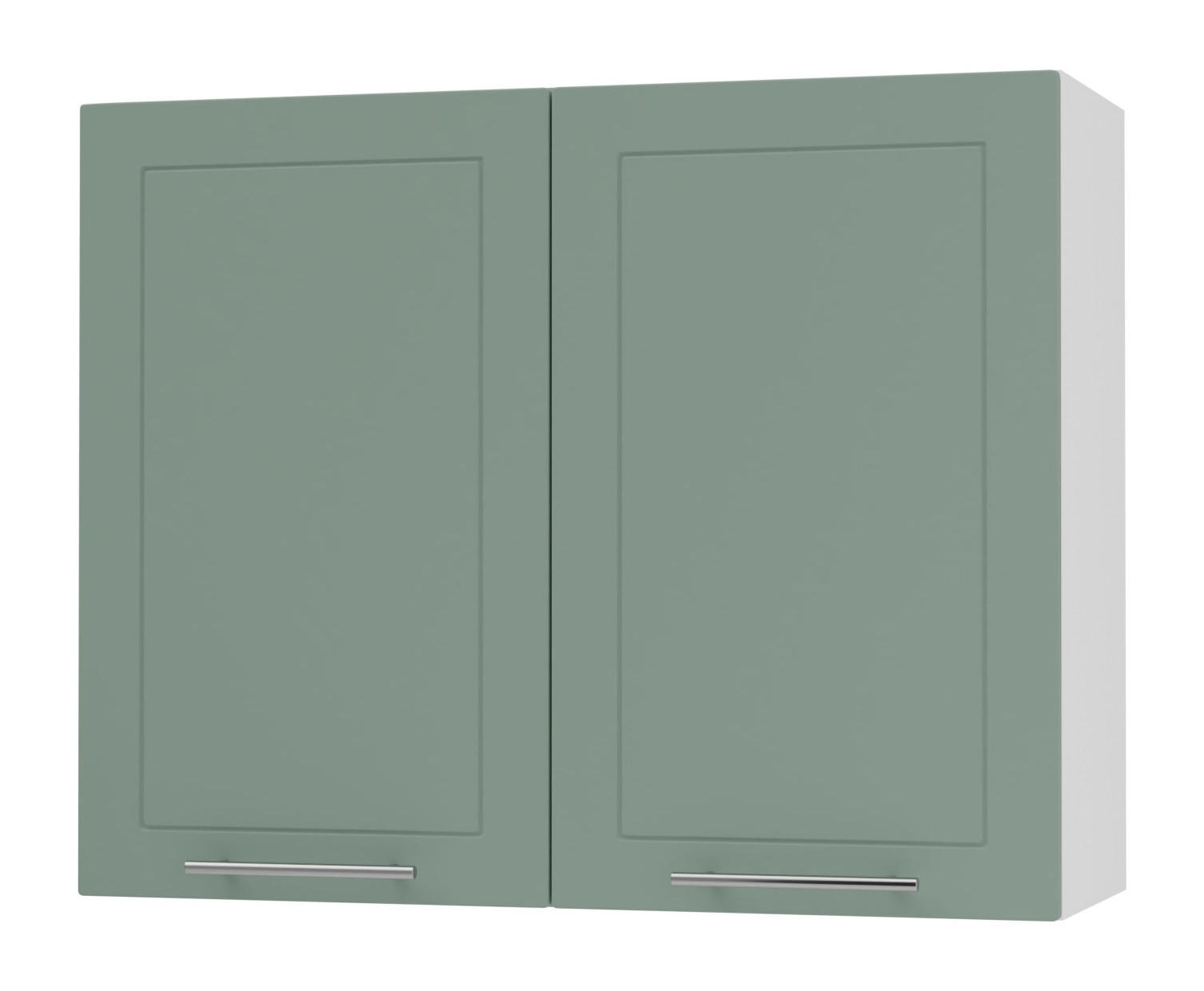 KÜCHENHÄNGESCHRANK Kvantum W3/90 Weiß / Mint Matt 90 / 32,5 / 72cm - Weiß/Mintgrün, Holz/Holzwerkstoff (90/72/32.5cm) - Feldmann-Wohnen