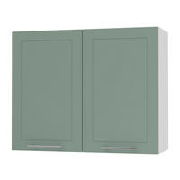 KÜCHENHÄNGESCHRANK Kvantum W3/90 Mint Matt / Weiß Matt 90 / 32,5 / 72cm - Weiß/Mintgrün, Holz/Holzwerkstoff (90/72/32.5cm) - Feldmann-Wohnen
