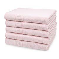 DUSCHTÜCHER, 5er-Set, 70x140 cm, 80% Baumwolle, 20% Polyester, Rosa - Rosa, Naturmaterialien (70/140cm) - Zollner