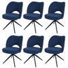 ESSZIMMERSTUHL Blau 6er-Set - Blau, Textil (54/8/60cm) - MCW