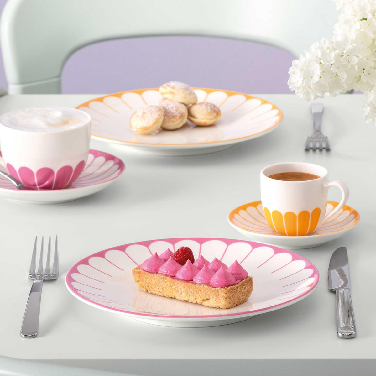 FRÜHSTÜCKSTELLER Fleur Couleur Cassis ø 21,2 cm 6er Set - Pink, Keramik (21.2cm) - Villeroy & Boch