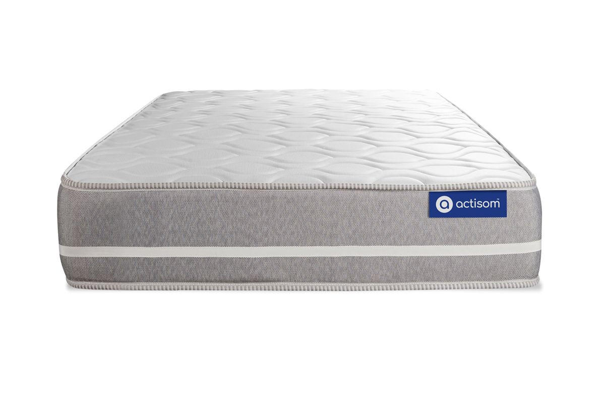 BETT Actimemo touch Memory-Schaum 90 x 190 cm h1 - Kit Bettgestell Grau - Beige/Grau, Karton/Holz (90/190cm) - ACTISOM