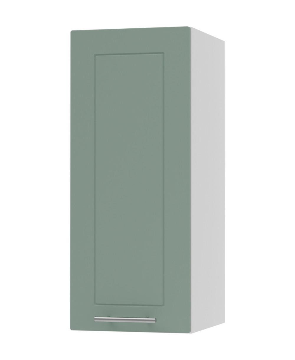 KÜCHENHÄNGESCHRANK Kvantum W2/20 Mint Matt / Weiß Matt 20 / 32,5 / 72cm - Weiß/Mintgrün, Holz/Holzwerkstoff (20/72/32.5cm) - Feldmann-Wohnen