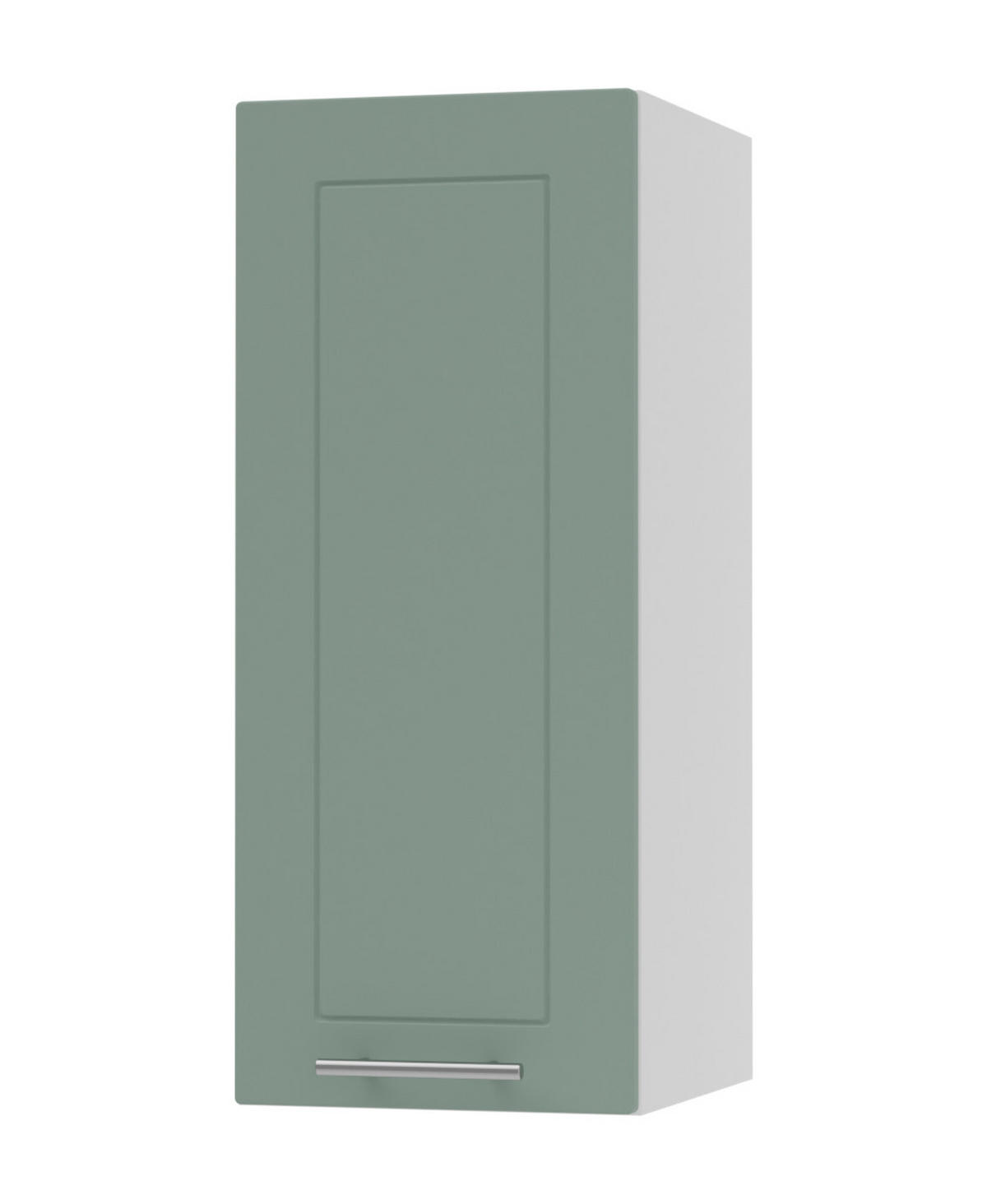 KÜCHENHÄNGESCHRANK Kvantum W2/20 Mint Matt / Weiß Matt 20 / 32,5 / 72cm - Weiß/Mintgrün, Holz/Holzwerkstoff (20/72/32.5cm) - Feldmann-Wohnen