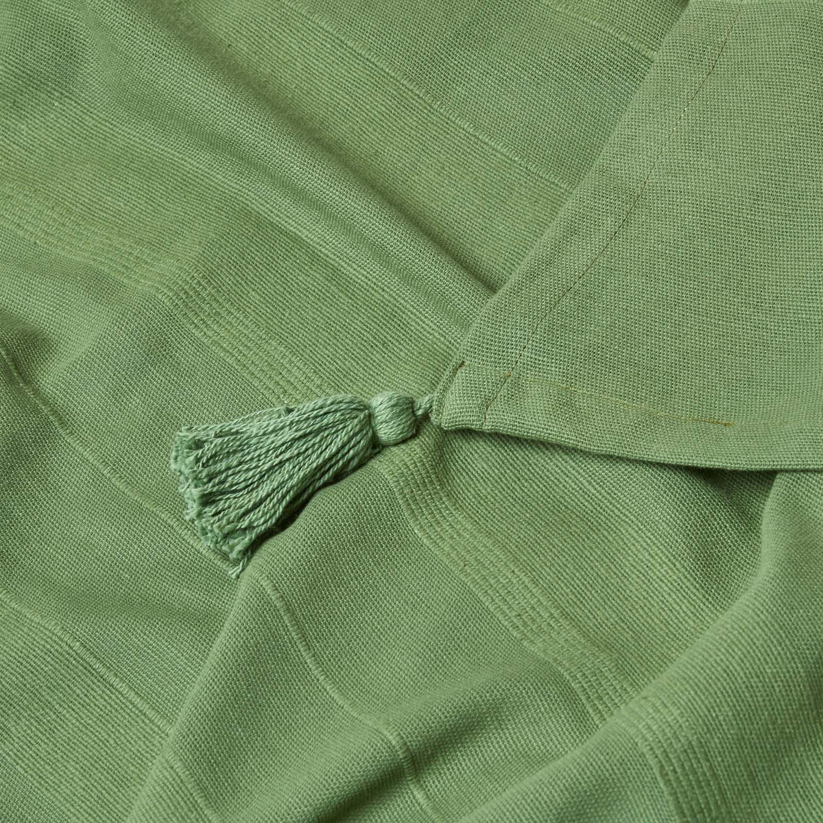 WOHNDECKE Rajput 150/200 cm, 100% Baumwolle - Olivgrün, Textil (150/200cm) - Homescapes