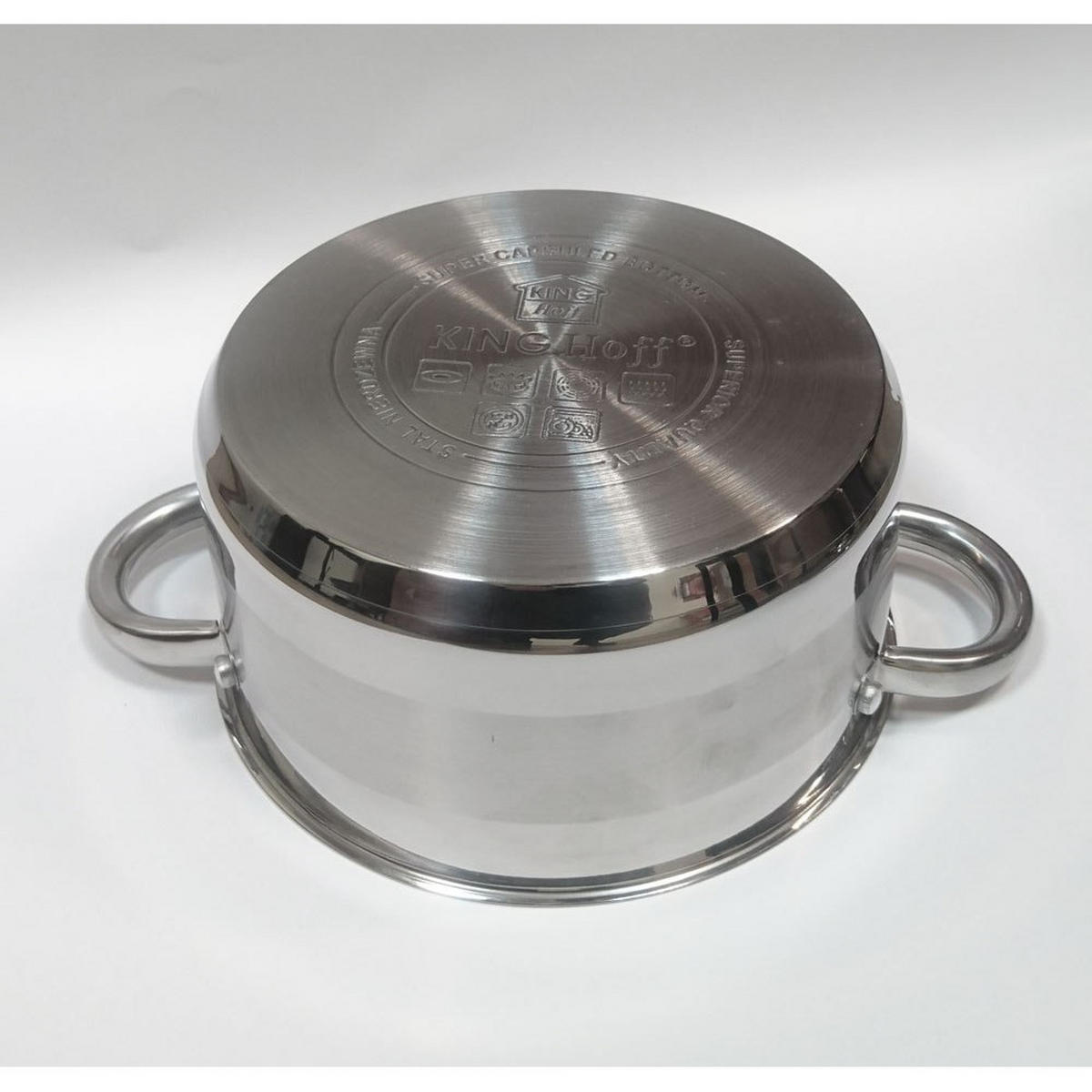 TOPF Silber 24/24/13.5 cm KH4331 - Silberfarben, Metall (24cm) - Kinghoff 