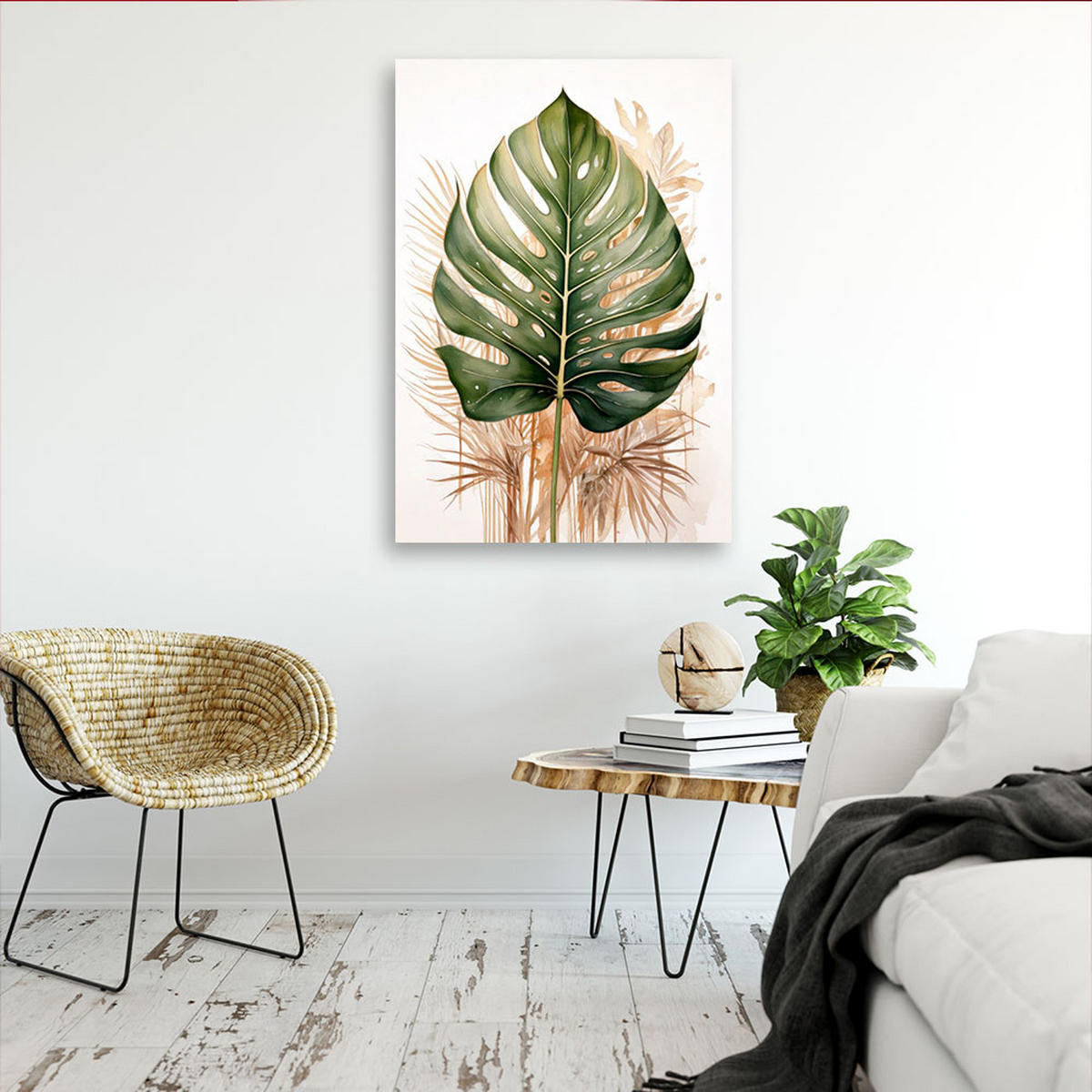 LEINWANDBILD Natur und Botanik 60x90cm - Grün, Textil (60/90cm) - Feeby