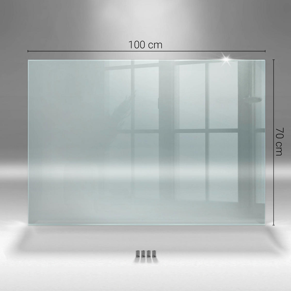 KÜCHENRÜCKWAND 100 x 70 cm Transparente Glasplatte - Transparent, Glas (100/70/0.4cm) - TULUP