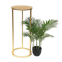 BLUMENHOCKER Metall Gold Rund 70 cm - Goldfarben, Metall (30/70/30cm) - DanDiBo