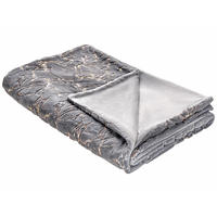 DECKE Grau Godavari 130/180 cm - Grau, Textil (130/180cm) - Beliani