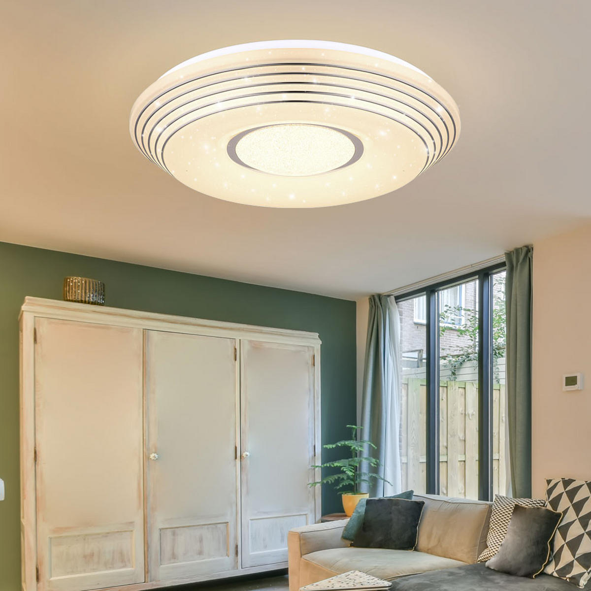 LED DECKENLEUCHTE PILLO Weiß Metall Acryl - Weiß, Metall (50/50/8.5cm)