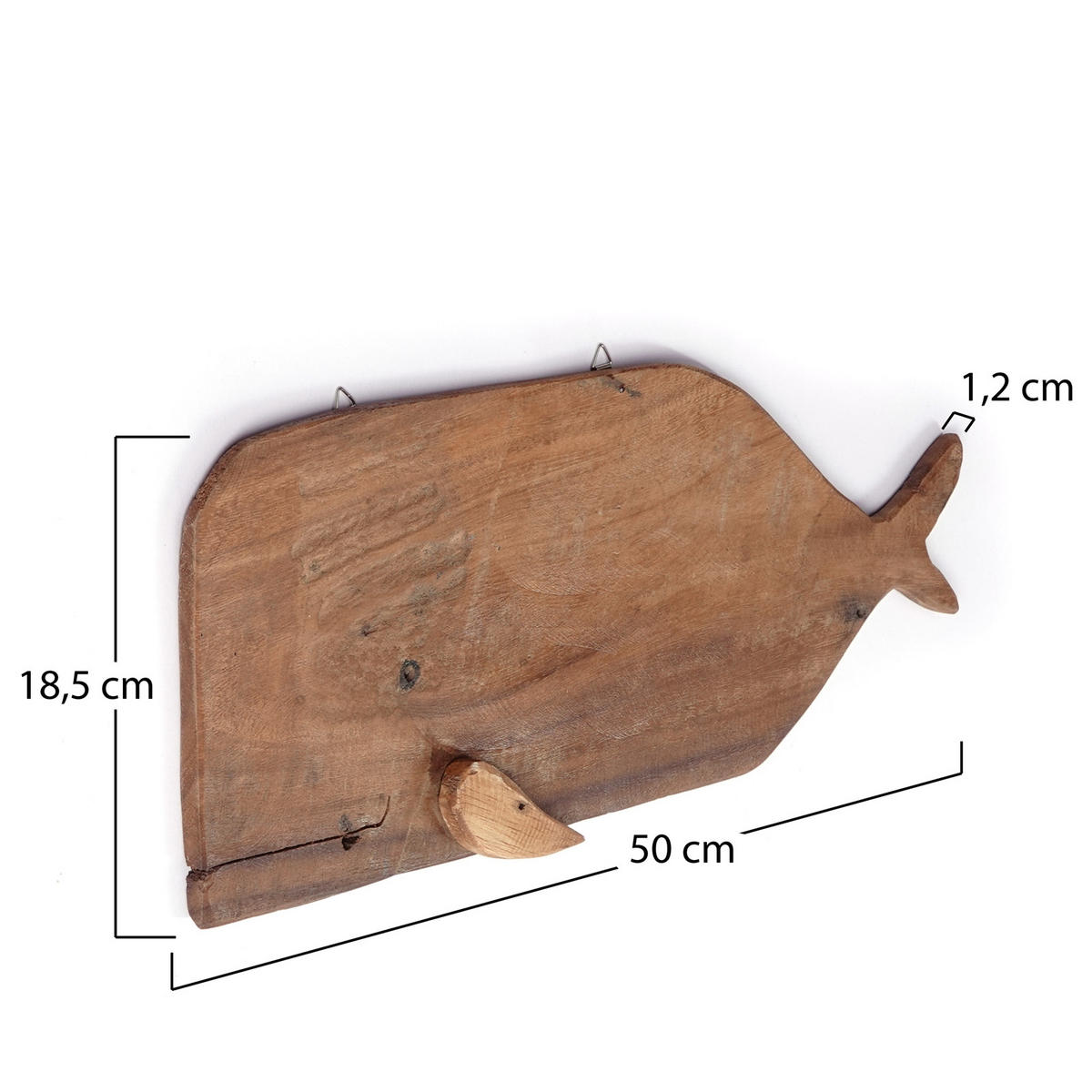 WANDDEKO Wal Jona 50 Massivholz naturfarben - Naturfarben, Holz (50/18.5/1.2cm) - CREEDWOOD