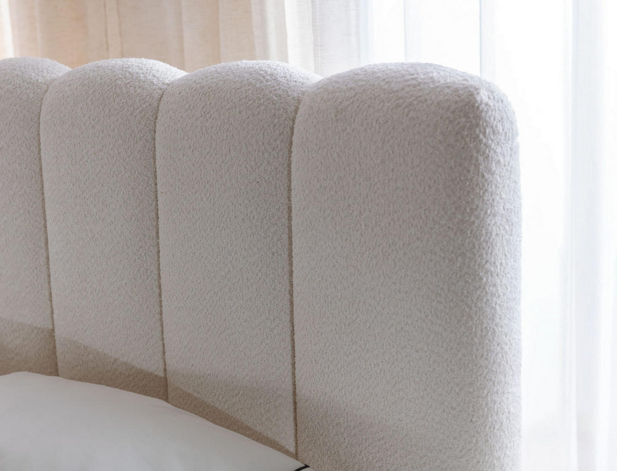 POLSTERBETT CHLOE mit Bettkasten 180x200,Doppelbett mit Stauraum und Lattenrost,Boxspringbett-Optik,ohne Matratze,Schlafzimmer-Grau - Grau, Holz (180/200cm) - Furnistar