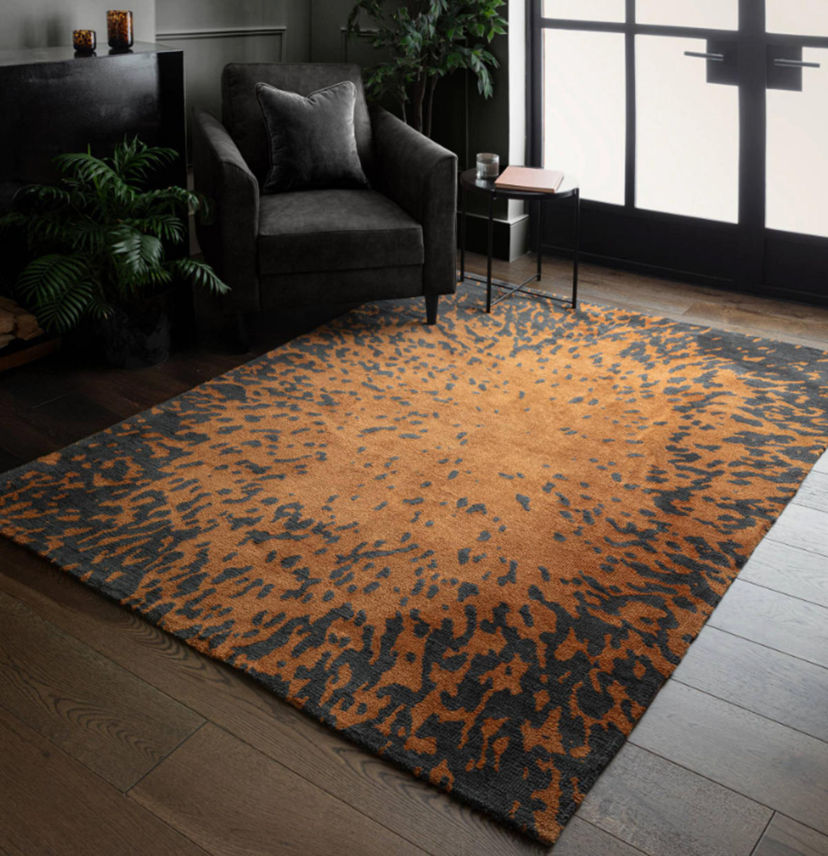 TEPPICH modern Flachgewebe STAIN Orange 120 x 170 cm - Orange, Textil (120/170cm) - Novatrend